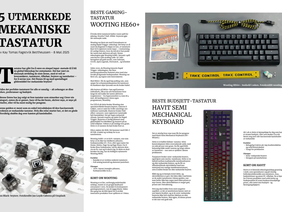 5 fantastiske tastatur — kjøpsguide