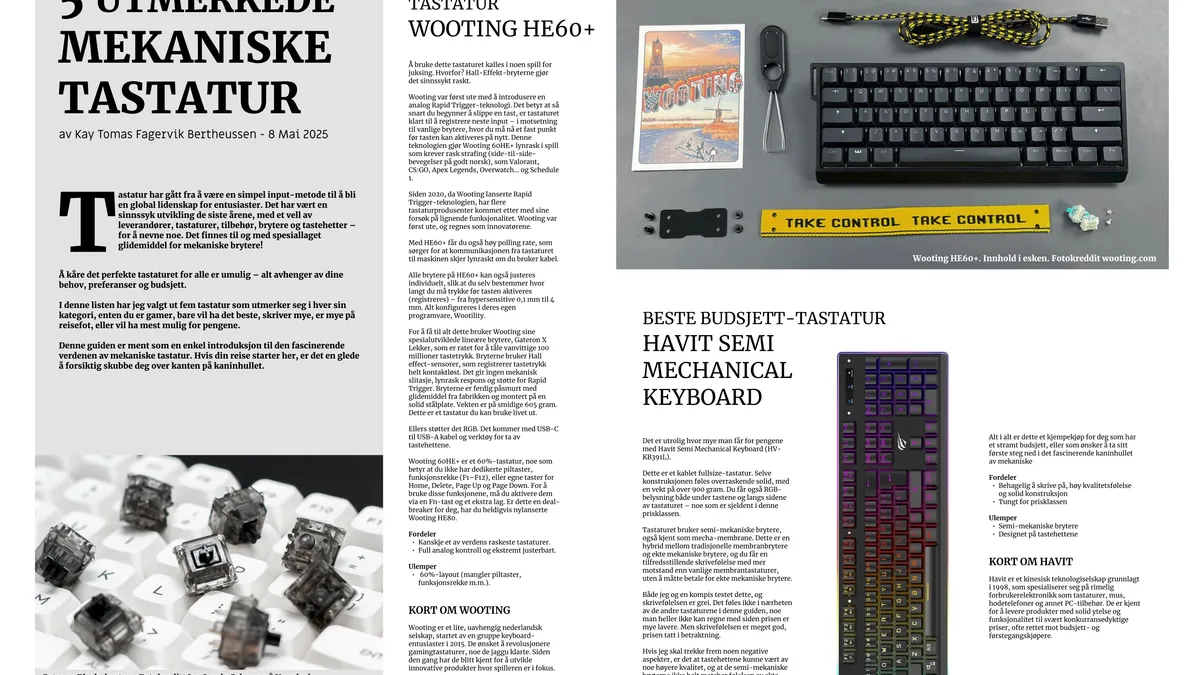 5 fantastiske tastatur — kjøpsguide