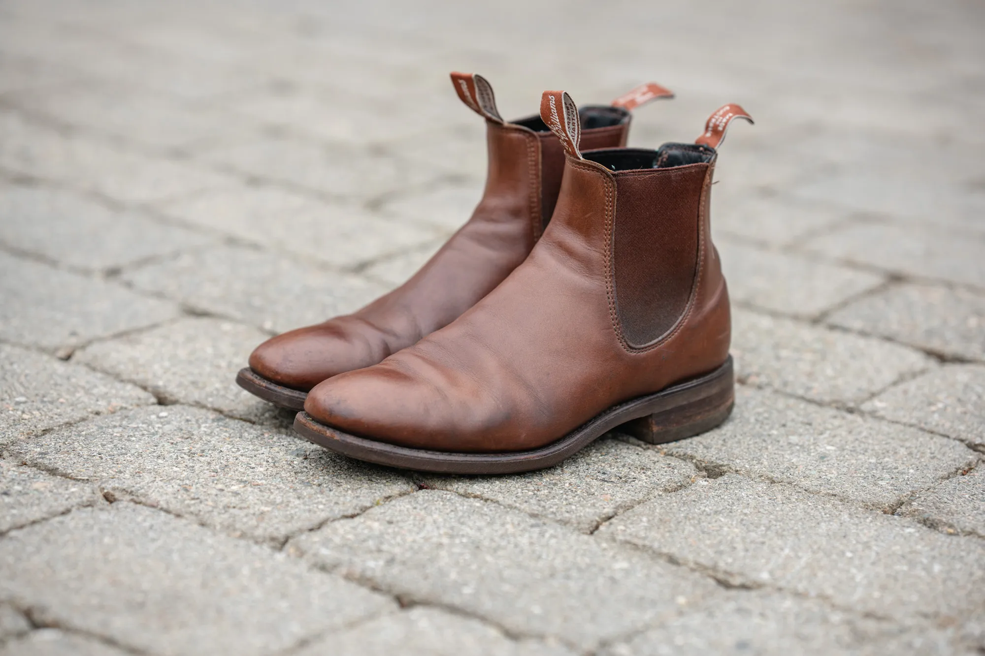 R.M. Williams Comfort Craftsman med patina etter bruk